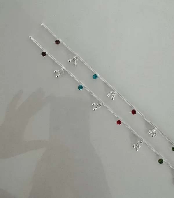 Silver Jhanjhar Anklets - Image 4
