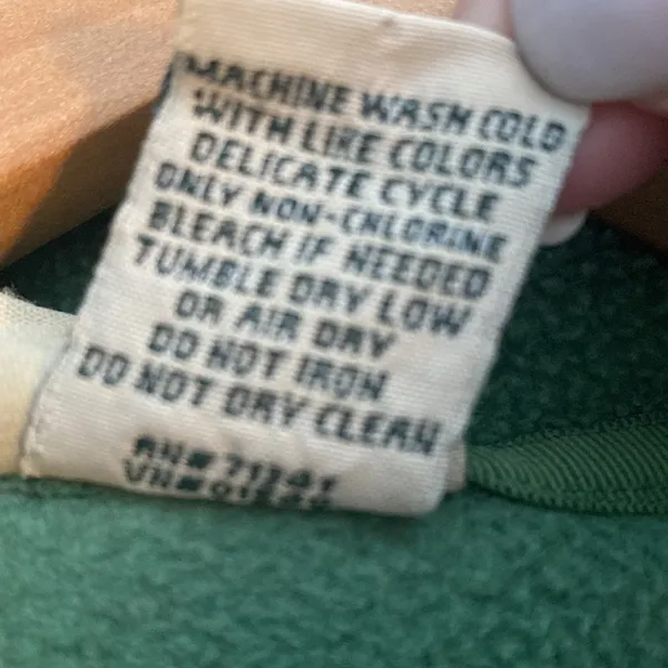 L.L. Bean Polartec Green Fleece Full Zip Jacket Medium Coat Preowned - Image 7