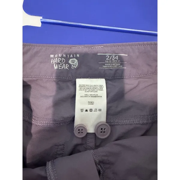 Mountain Hardwear Miranda Convertible Hiking‎ Pants Womens 2 34 Purple Gorpcore - Image 5