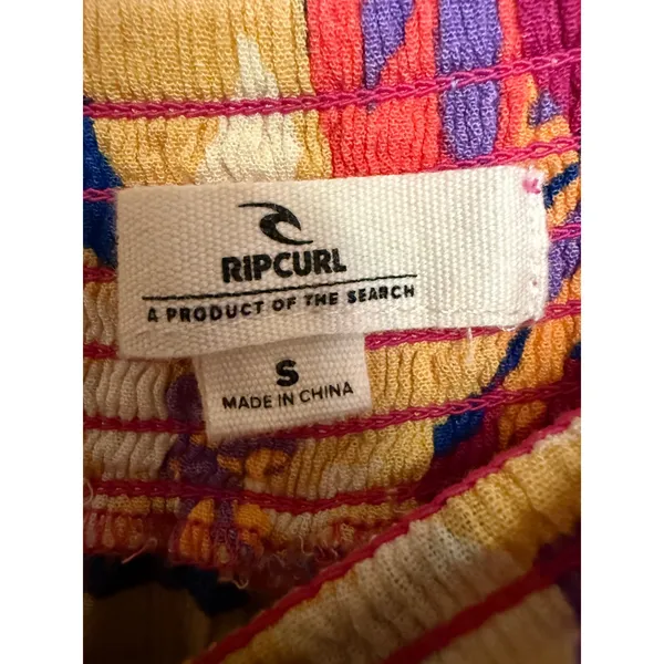 Rip Curl Womens S Tropical Floral Smocked High Waist Wide Leg Beach Pants Resort - Image 6