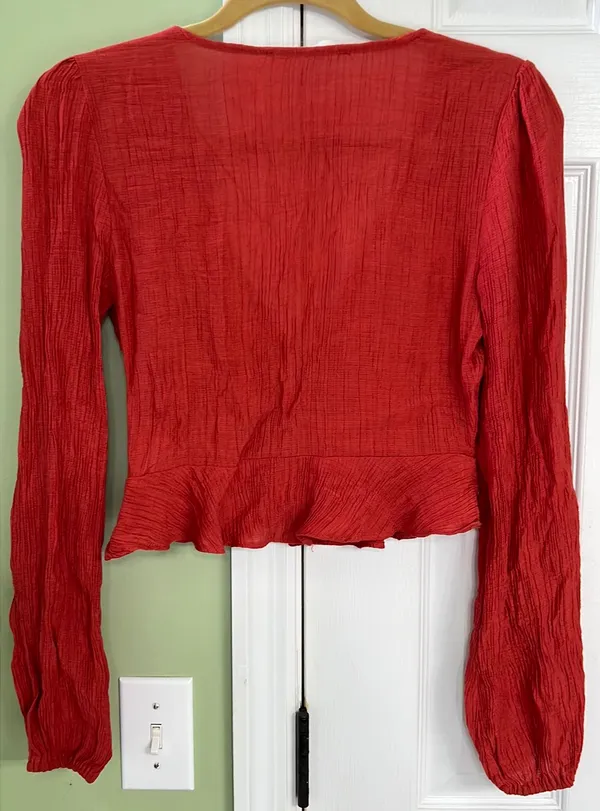 American Threads Burnt Orange Cropped Top - Image 2