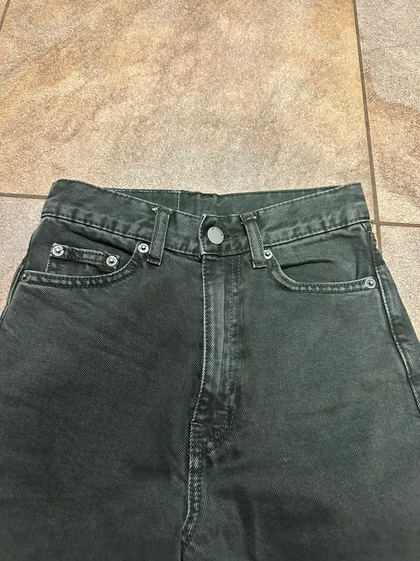 Dr Denim Black High Wide Leg Jeans - Image 4