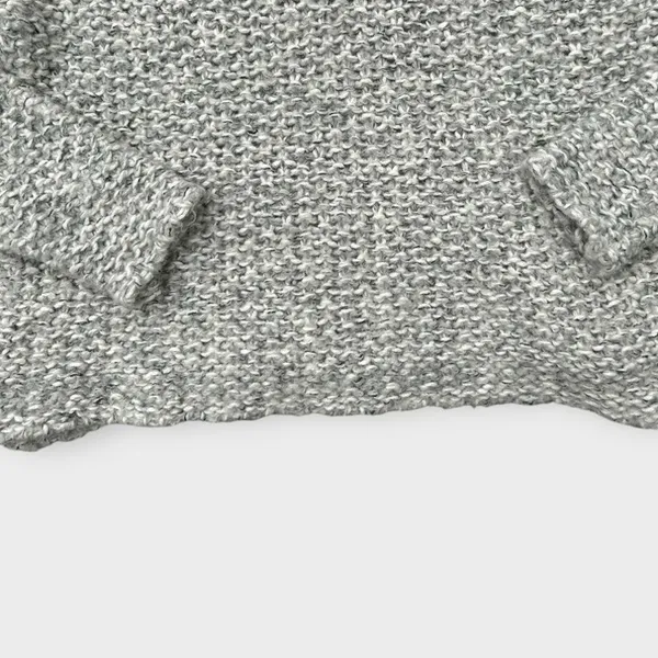 Free People Turn Around Chunky Knit Tunic Sweater Orange Ivory XS Boho Cozycore - Image 5
