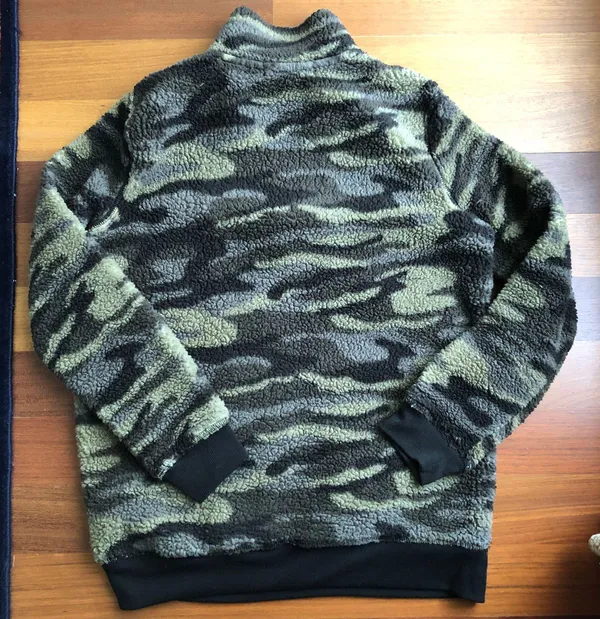 Camo Sherpa Quarter Zip S/M - Image 2