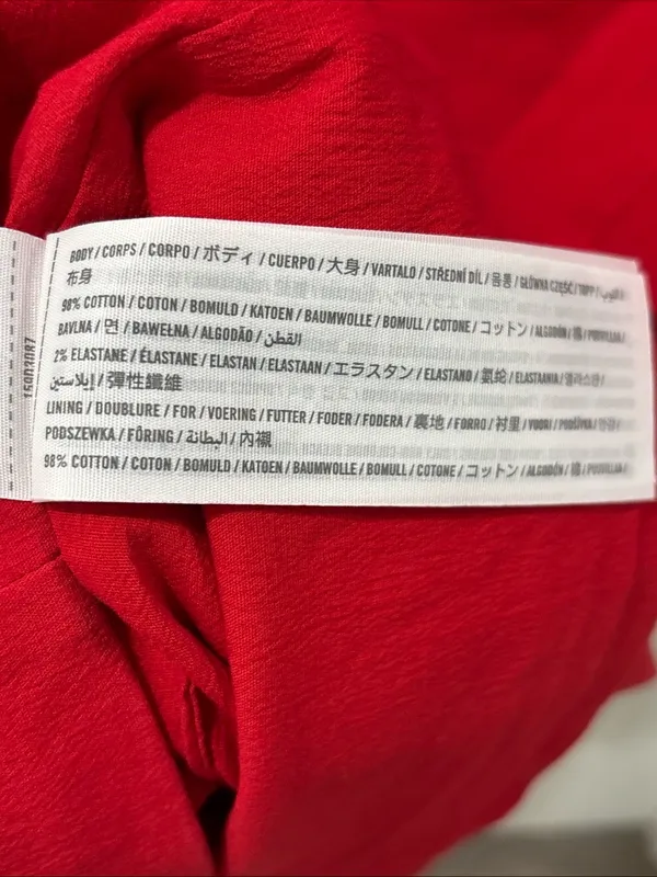 Abercrombie & Fitch Women’s Short Sleeve Skimming Square Neck Dress XL Red NWT - Image 6