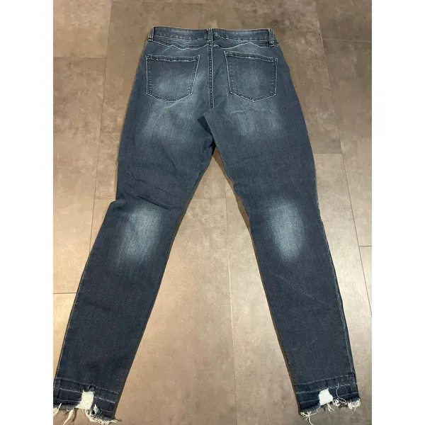 Rewash Mid Rise Distressed Skinny Jeans Trendy‎ Denim Streetwear B-393 - Image 5