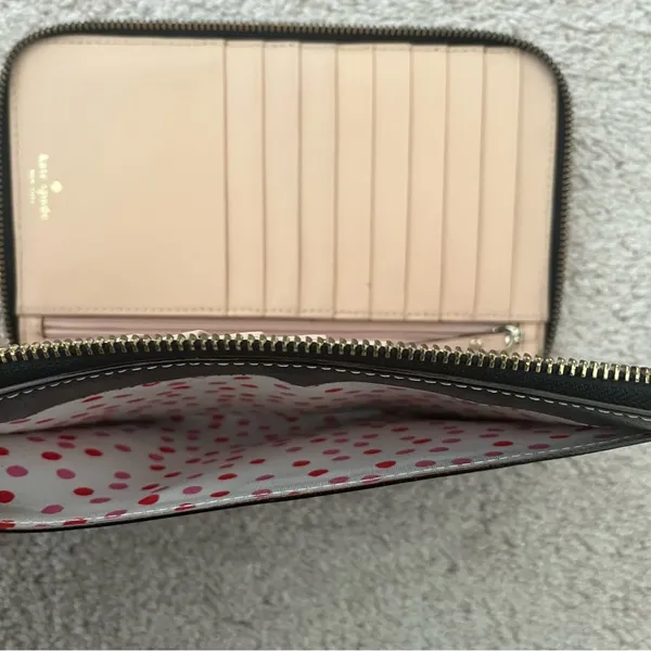 Kate Spade New York Black Leather Continental Wallet - Image 14