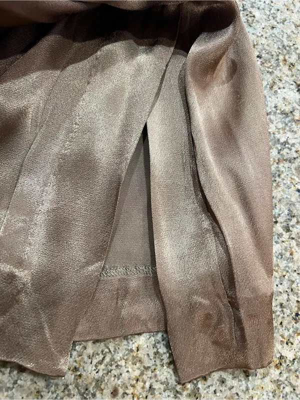 ASTR The Label Amiah Bronze Satin Strappy Wide Leg Pants M NWOT - Image 13