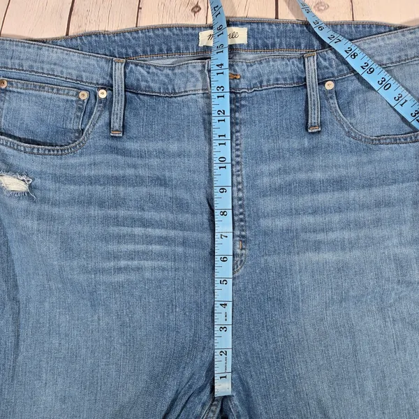 Madewell Blue Classic Straight Blue Cotton Stretch Jeans M3004 Womens 36‎ - Image 12