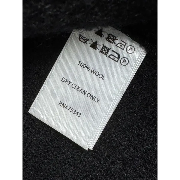 Jones New York‎ Jacket Women's Medium Black 100% Wool Button Up Pockets Luxury - Image 6
