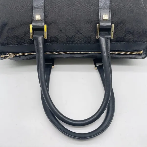 Gucci mini Boston bag canvas and leather - Image 9