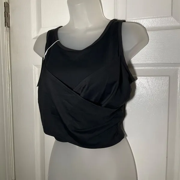 Halara Women's Black Athletic Tank Top Crisscross Design Medium Polyester & Span - Image 7