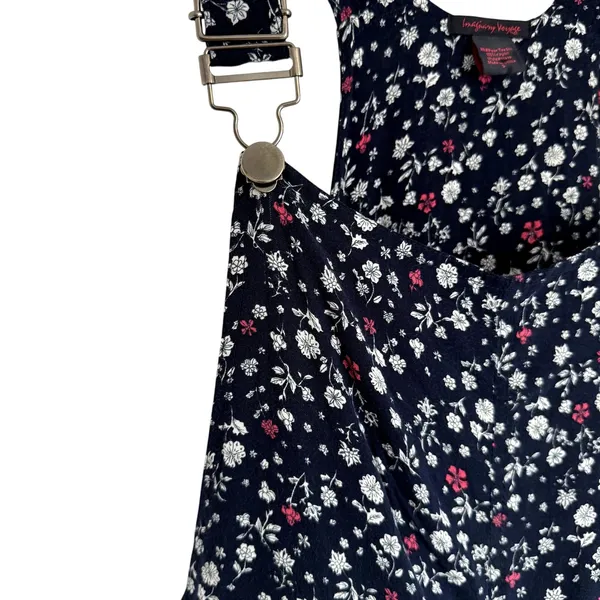 Imaginary Voyage Overalls Floral Navy Women's Size Small - Image 4