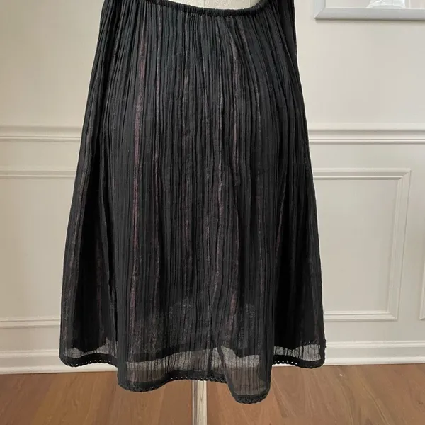 Free People Aztec Embroidered Beaded Swing Dress Open Back $168 2 - Image 10