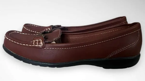 THOM MCAN Gavyn Women's Brown Leather Loafers With Buckle Detail Size 8 | EUC - Image 5