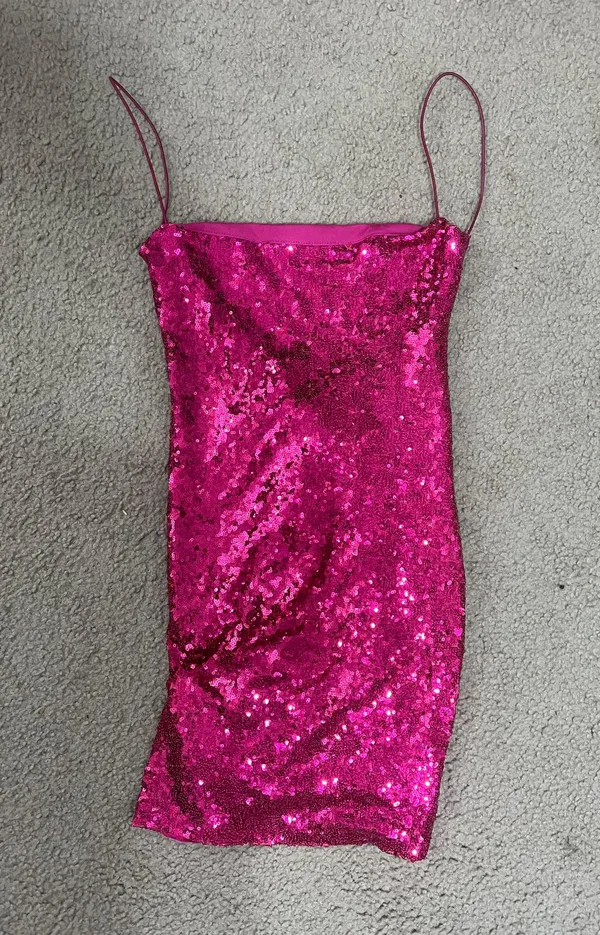 Dillard's Pink Sparkle Mini Dress - Image 2