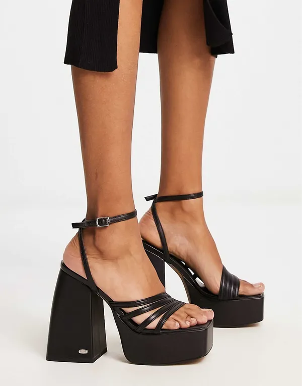 Nokwol Lulu Black Platform Block Heel Sandals NWOT Size 6 - Image 6