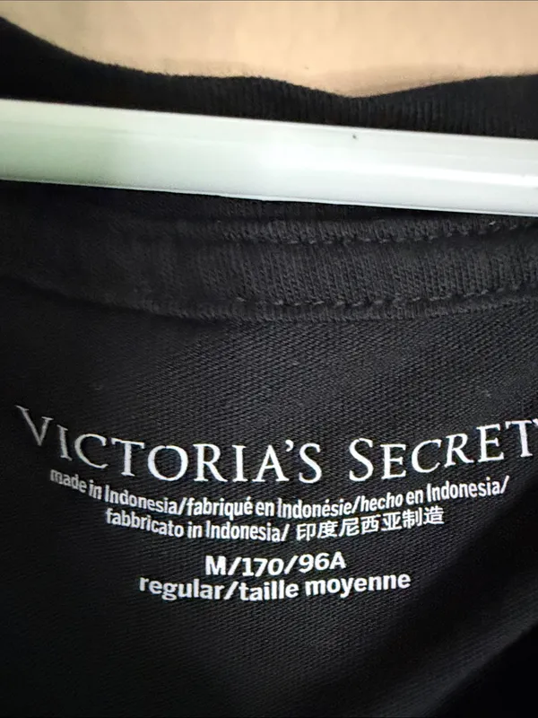 Victoria's Secret Black Script Logo Tee - Image 2