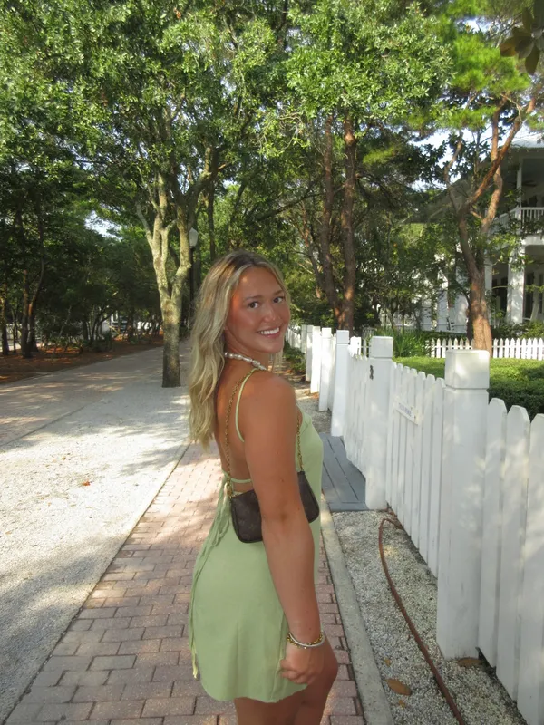 Linen Light Green Dress - Image 2