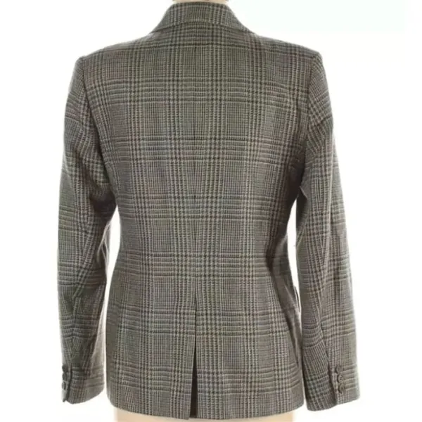 ✨Talbots Wool Sz 14 Blazer Green Beige Plaid Lambswool✨ - Image 2