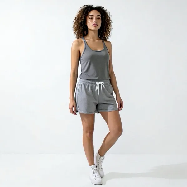 Free People Ribbed Swing Tank Gray Flowy Flare Stretch Casual Top Size XS - Image 4
