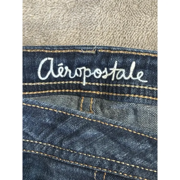 Aeropostale Chelsea Boot Jeans Womens Low Rise Denim Size 14 Reg Zip - Image 5