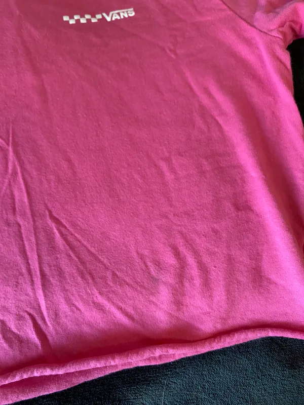 Vans pink cropped long sleeve - Image 3