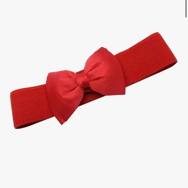 Unbranded Red‎ Bow Belt and Lace Gloves Set OS Excellent Retro Pinup Style - Image 6