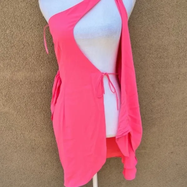 Amanda Uprichard x REVOLVE Conetta Mini Dress in Pink Ribbon Size XS - Image 4