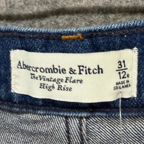 Abercrombie & Fitch The Vintage Flare Jeans Womens 31‎ Blue High Rise Raw Hem - Image 11