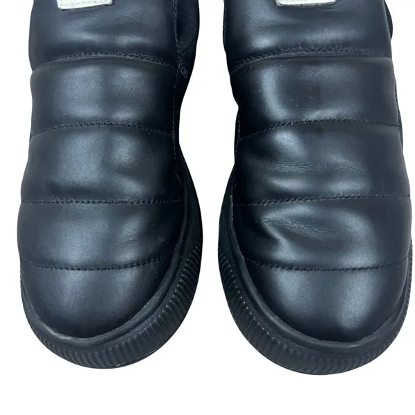 Puma Mayu Puffy Quilted Platform Slip On Sneakers Black Streetwear Size 8 - Image 3