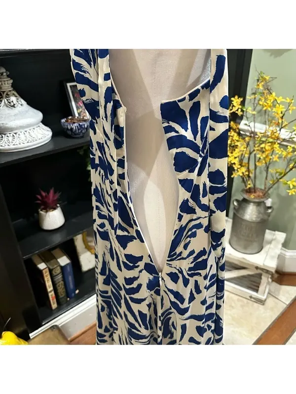 Alexis for Target Asymmetrical Botanical Blue Dress – Size M - Image 11