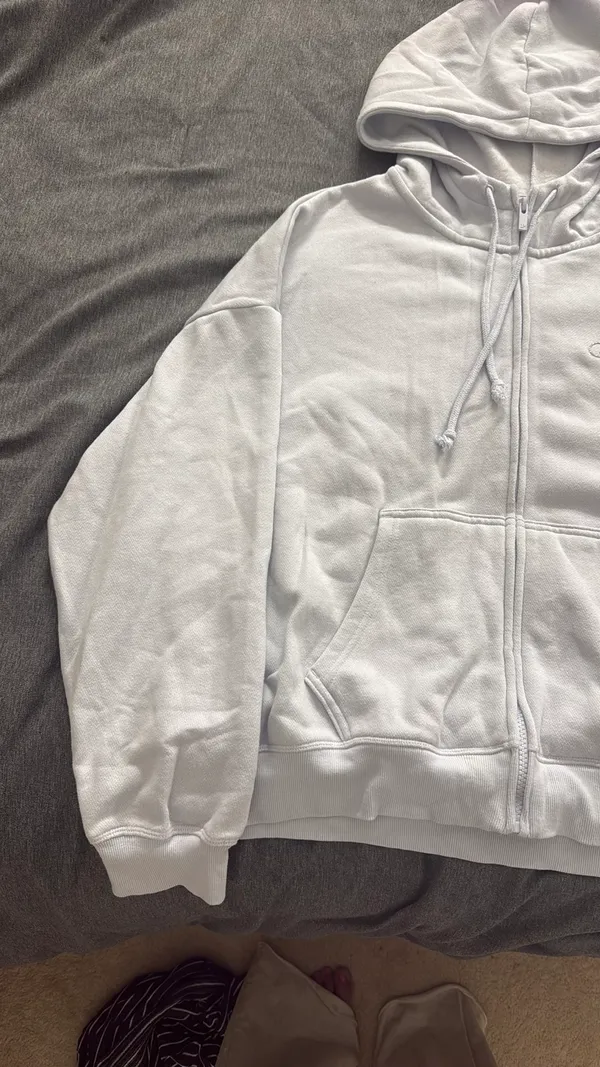 PINK Zip-Up Victoria's Secret Hoodie Light Blue - Image 7