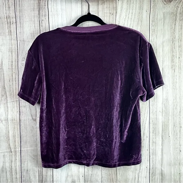 PINK Victoria's Secret Velvet Velour Women's Top - Purple/Plum - Image 5