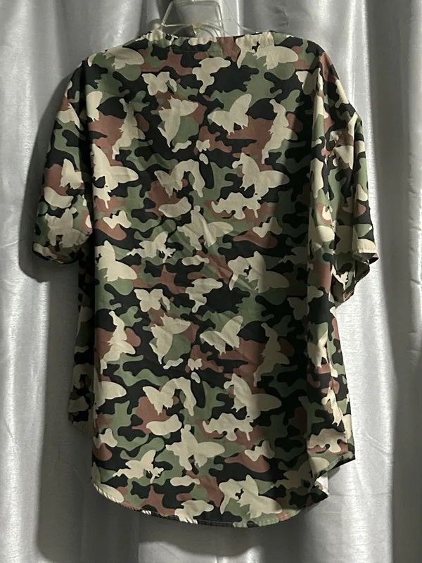 SHEIN Green and Brown Camo Top - Image 5
