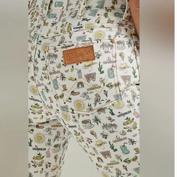 NWT Wrangler Life's Lemons High Rise Kick Flare Wrocks 672 Jeans - Image 3