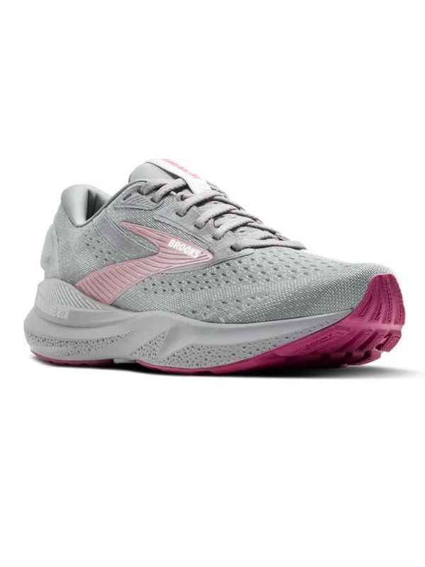 Brooks Adrenaline GTS 24 Women's Light Gray and Pink Running Sneakers Size 7.5 - Image 2