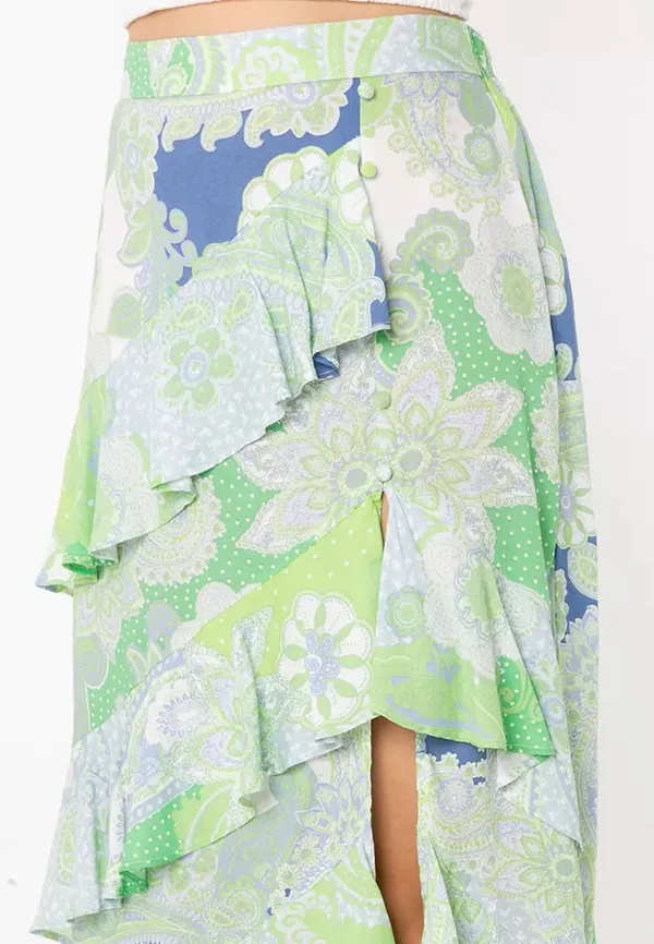 ASOS green ruffle skirt - Image 3