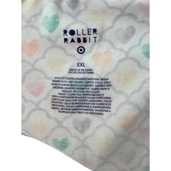Roller Rabbit Target Geo Hearts Pajama Set Shorts Top Pastel Coquette Plus XXL - Image 6