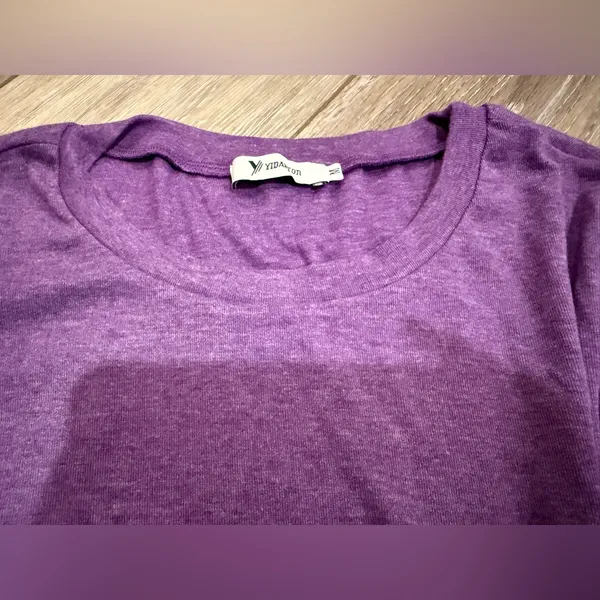 Women’s Purple Knot Front Long Sleeve Tee Size M - Image 2
