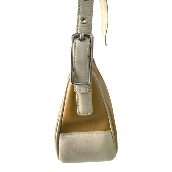 Coach 4447 Hamptons Leather Demi Shoulder Hobo Bag Vintage Brown Cream - Image 3