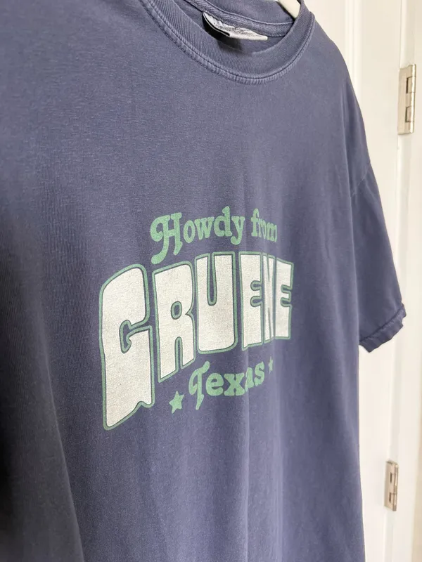 Comfort Colors T-Shirt Large Navy Gruene Tx - Image 4