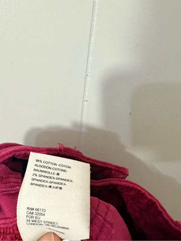 Pilcro and the Letterpress Anthropologie High Rise Skinny Corduroy Pants Magenta Size 26 - Image 11