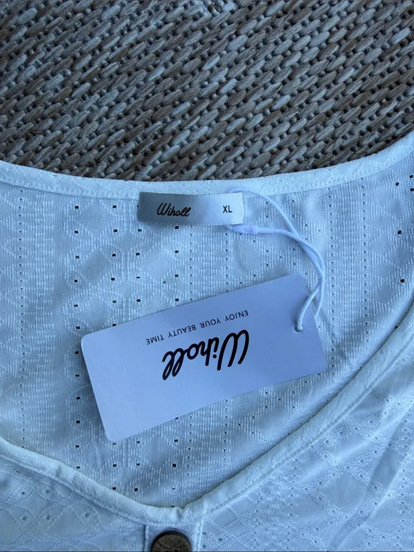NWT Wiholl White Button - Image 2