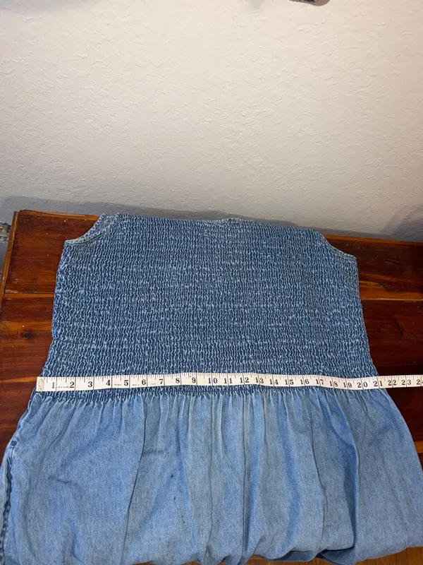 Vintage Jean dress Denim Jean Dress Jumper sleeveless cottagecore teacher - Image 8
