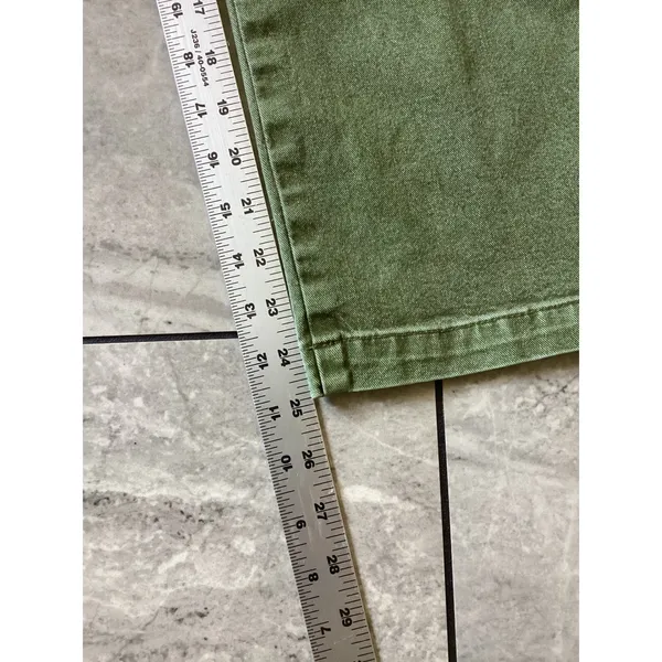 J.Crew Slim Wide Leg Pants Olive Green High Rise Crop AV814 Womens 26 - Image 4