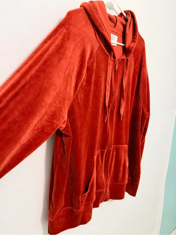 OFFLINE by Aerie Velour Full-Zip Hoodie jacket Large - Image 11