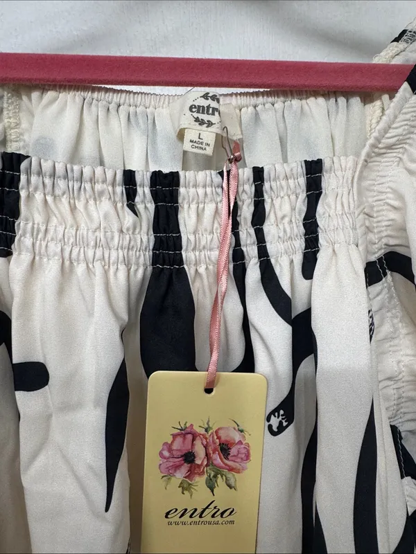 Entro dress with puff sleeves NWT - Image 3