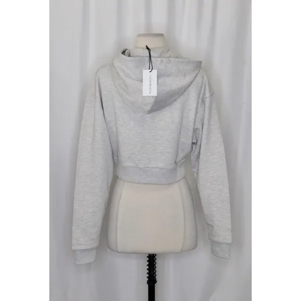 NWT!! WEWOREWHAT Half Zip Hoodie Heathered Gray Sweatshirt Hood Athleisure Small - Image 8