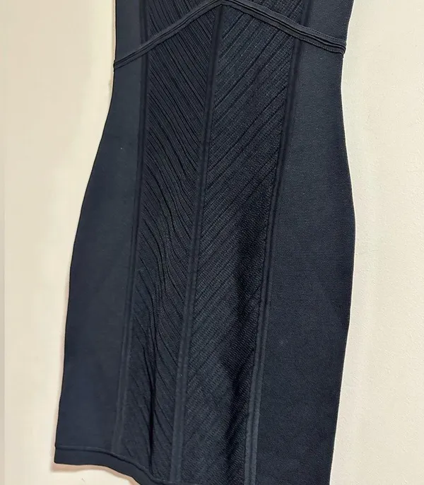 Diane Von Furstenberg Black bodycon sleeveless dress bandage - Image 3